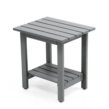 Kellie 16.1" Cottage Classic Slatted Solid Acacia Wood Indoor/Outdoor Shower Bench with Shelf